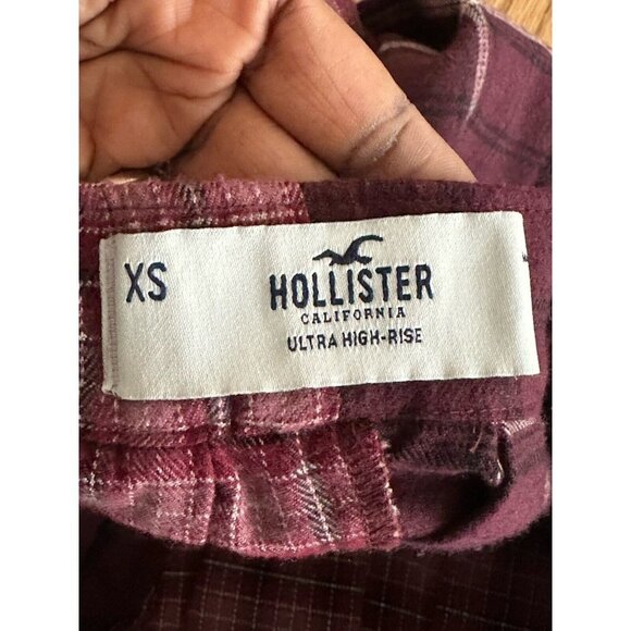Hollister Plaid Mini Skirt Ultra High Rise Size XS 90s Y2K Clueless Preppy - Picture 6 of 7